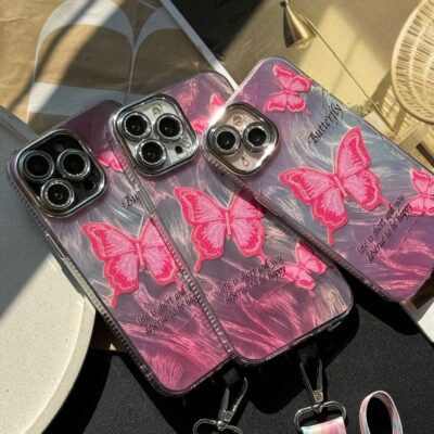 قاب Pink Butterfly (کدC1660)