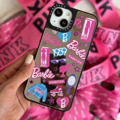 قاب استیکر Barbie آینه ای (کدC1417)