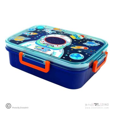 ظرف غذا تک طبقه1200میل مستطیل سه خانه فانتزی وست کدU2096