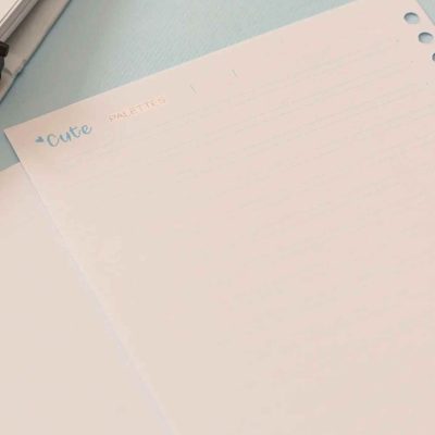 یدک دفتر کلاسوری 20حلقه خطدار برگ سری کیوت پالت