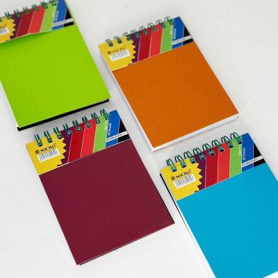دفتریادداشت80برگ8*11سیمی طلقی استریپ میکرو کدG7