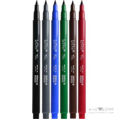 روان نویس نوک نمدی 6رنگ قلم موی Flex یوشیداکد4800-6A